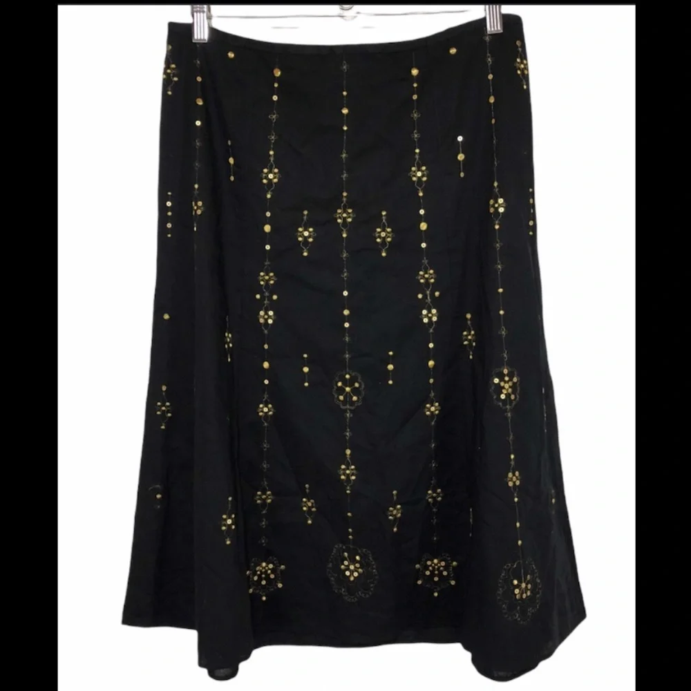 Ann Taylor boho sequin a-line skirt Size 8​